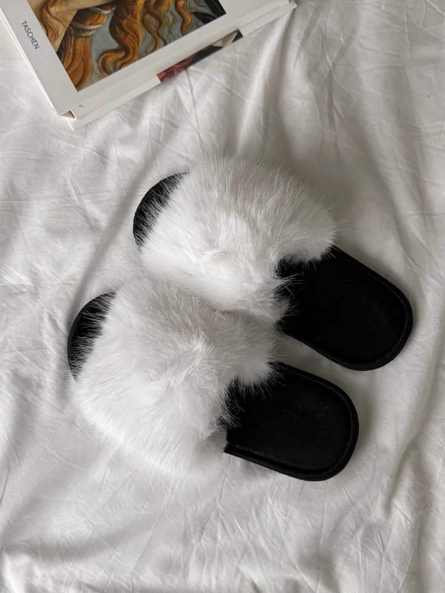 Тапочки домашние меховые - фото 1