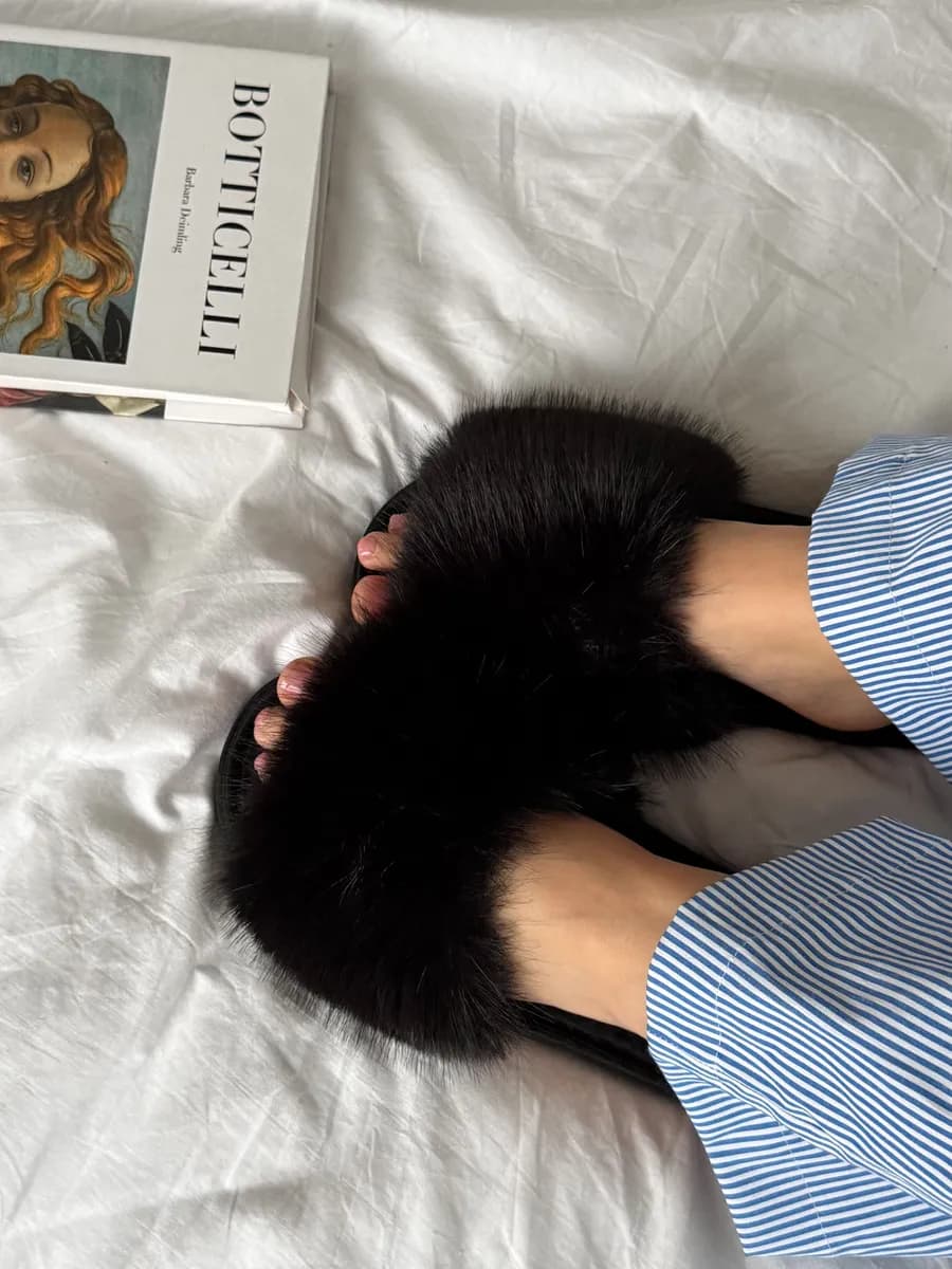 Тапочки домашние меховые - фото 1