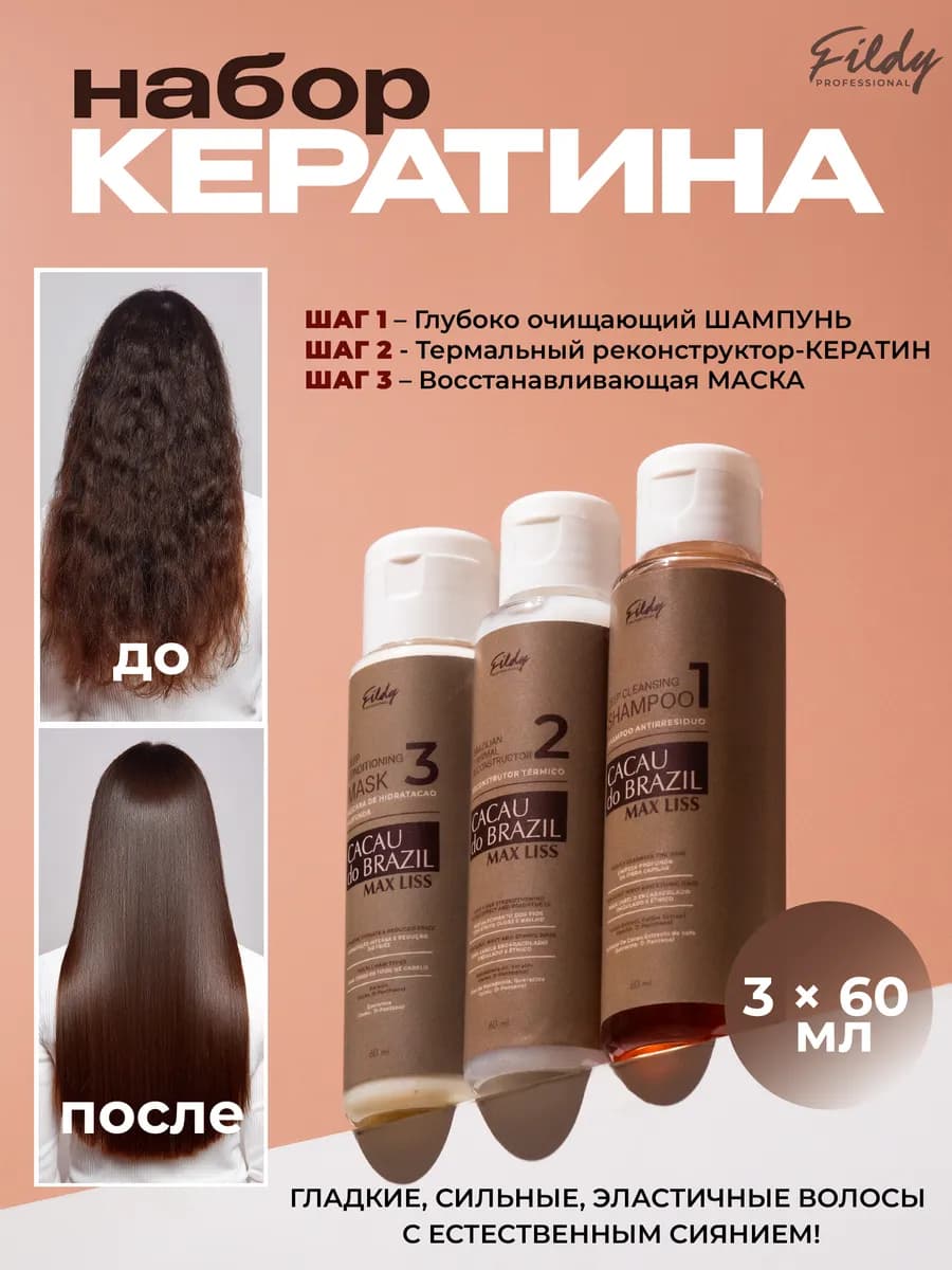 Кератин для волос выпрямление набор