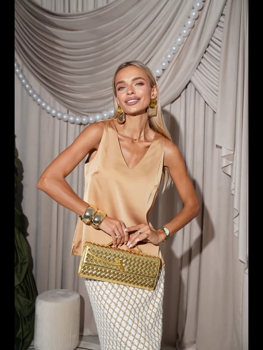 Топ шелковый нарядный новый год вечерний образ