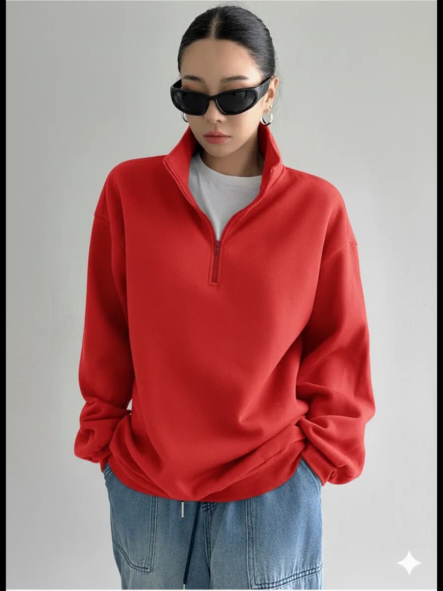 Свитшот оверсайз без начеса