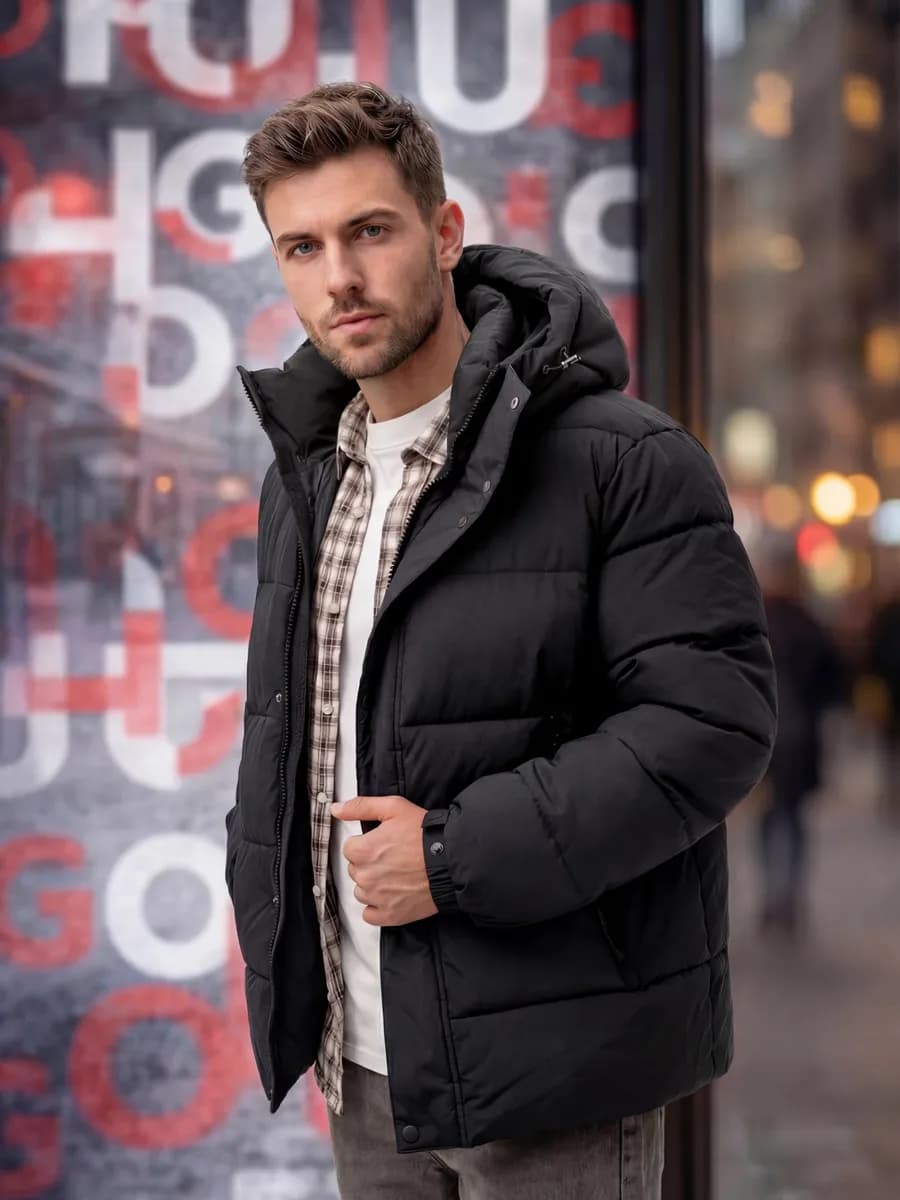 Куртка мужская зимняя черная - фото 1