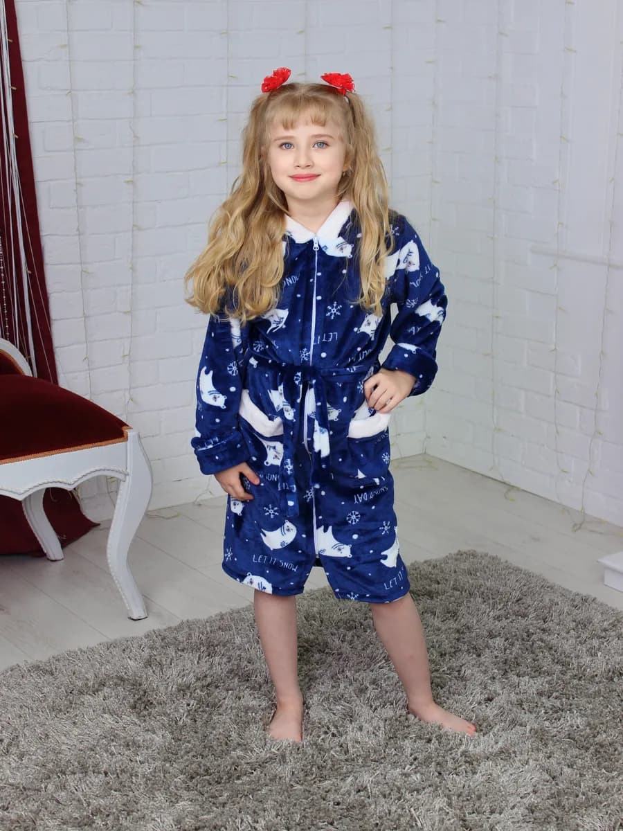 Халат банный махровый для детей - фото 1