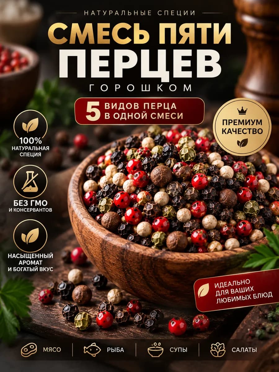 Смесь пять перцев горошком 500 г