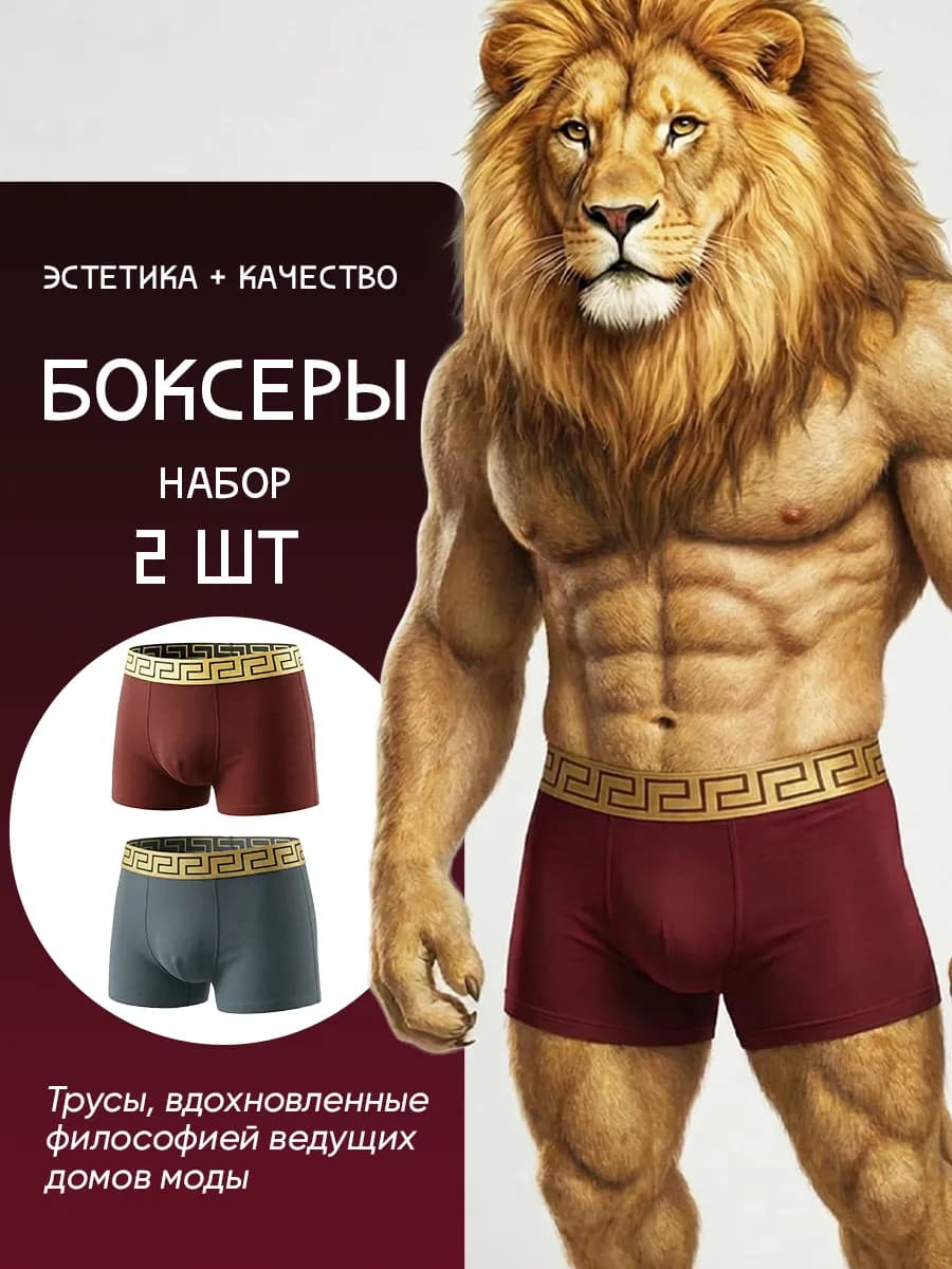 Трусы боксеры набор 2 шт Премиум