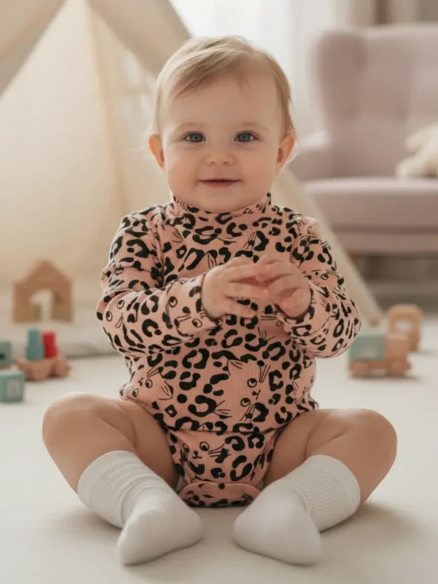 Боди водолазка кашкорсе лапша на кнопках - фото 1