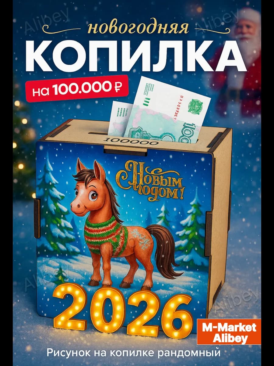 копилка для денег с символом года, подарок на Новый год - фото 1