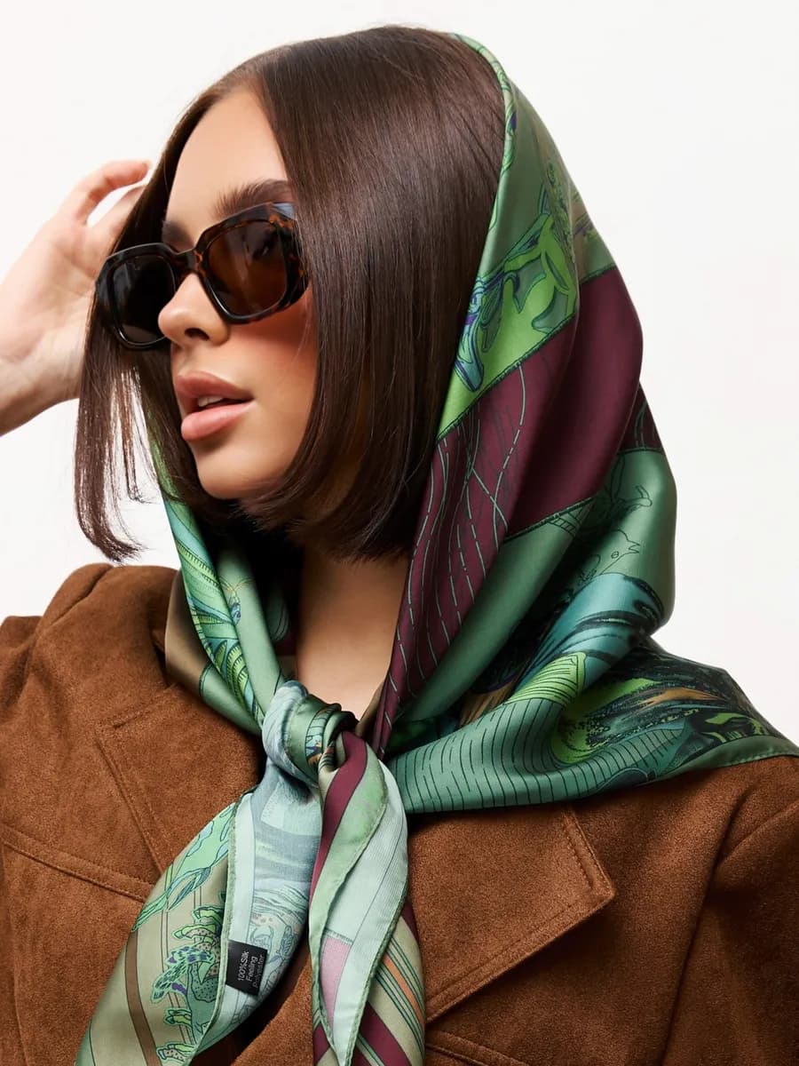 Шелковый платок на голову и пояс