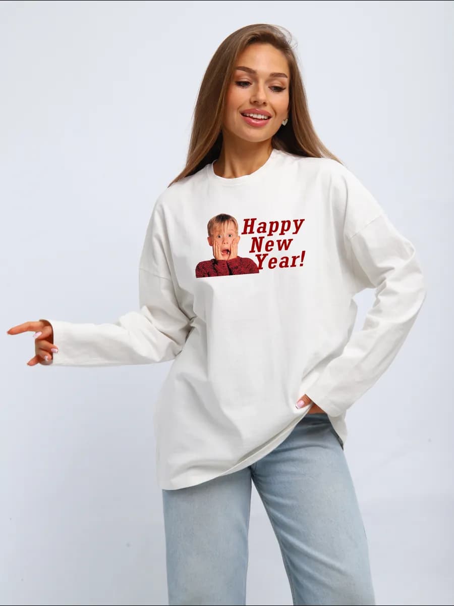 Лонгслив женский оверсайз