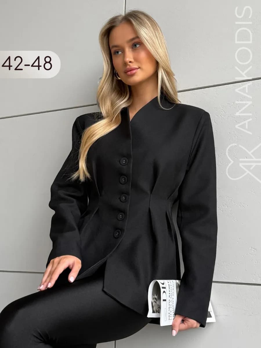 Пиджак приталенный удлиненный