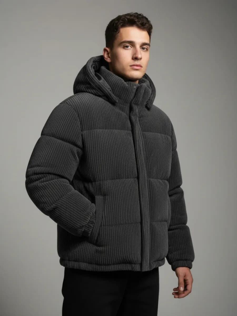 Куртка вельветовая утепленная демисезонная на молнии