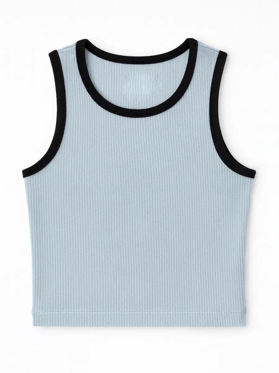 Майка в рубчик базовая