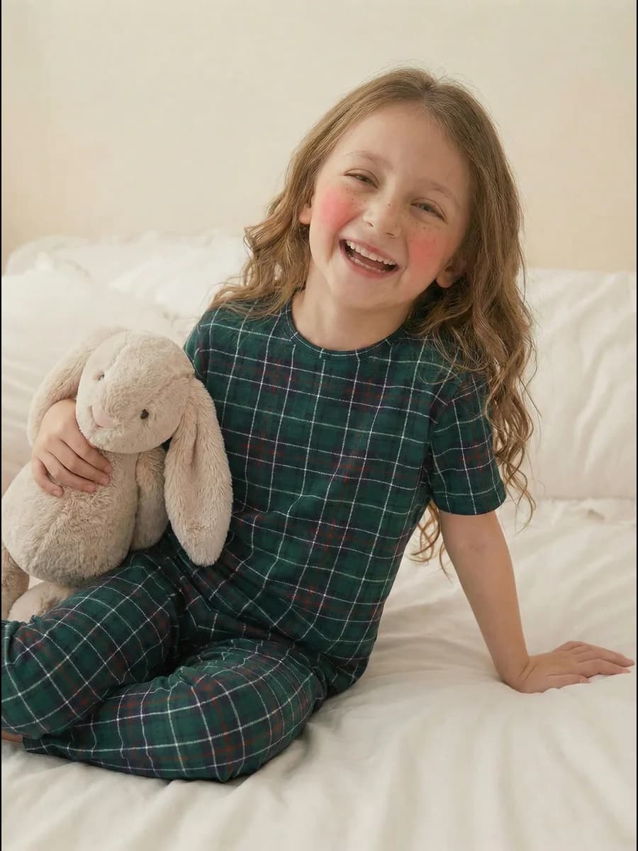 Пижама детская новогодняя со штанами костюм домашний