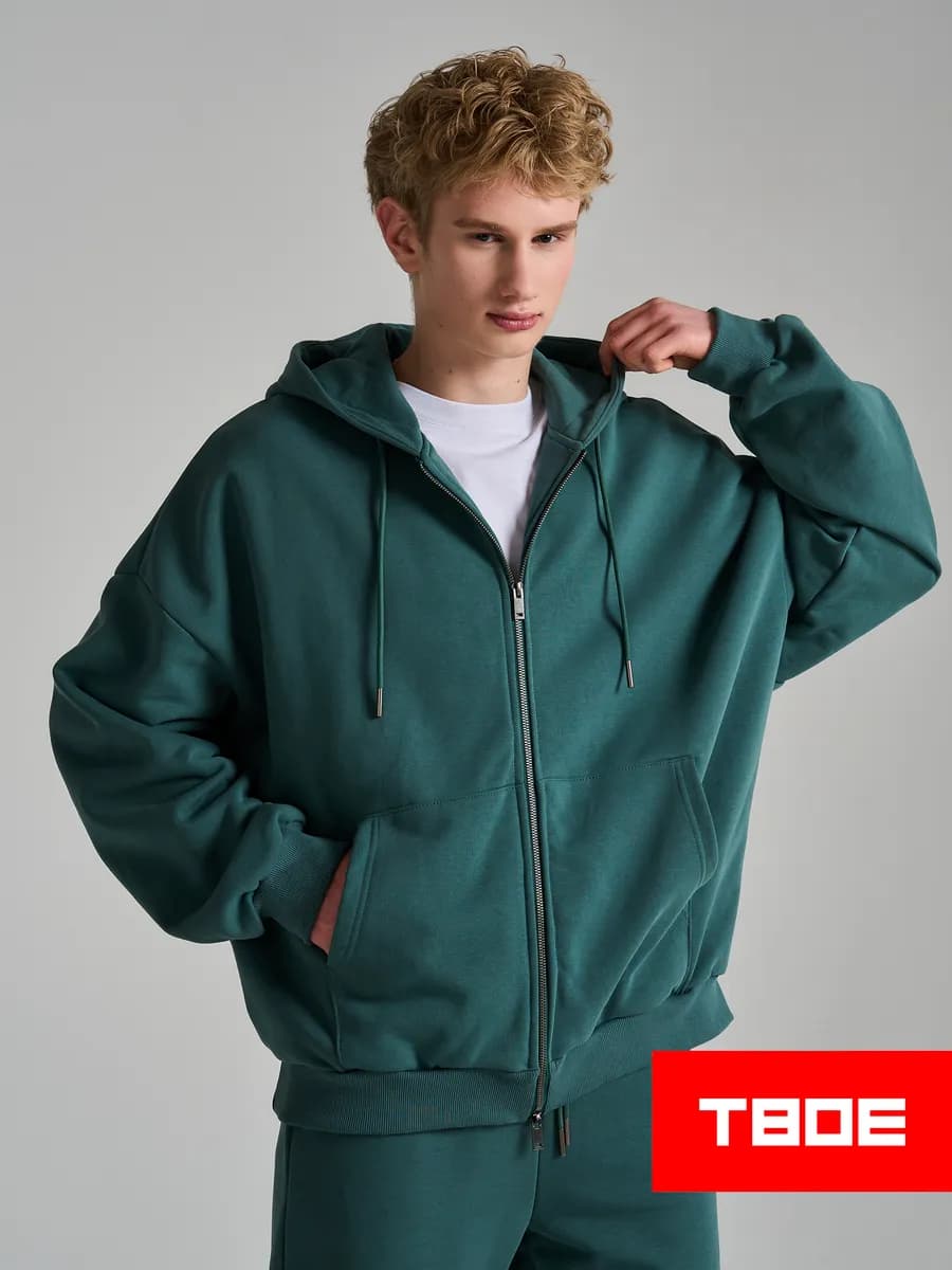 Толстовка зип худи теплая с начёсом