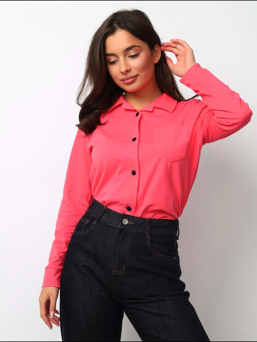 Рубашка классическая новогодняя для офиса теплая