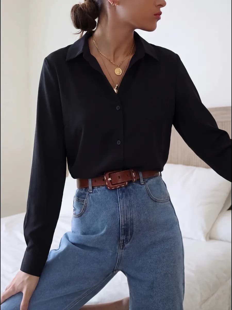 Рубашка классическая новогодняя для офиса теплая