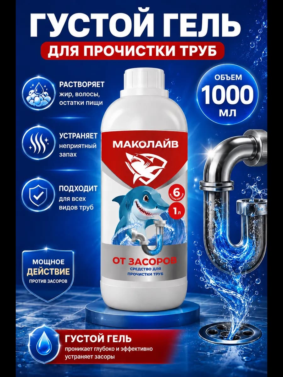 Средство для прочистки труб 1 л