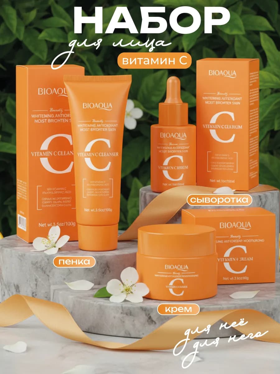 Подарочный набор уходовой косметики для лица на новый год