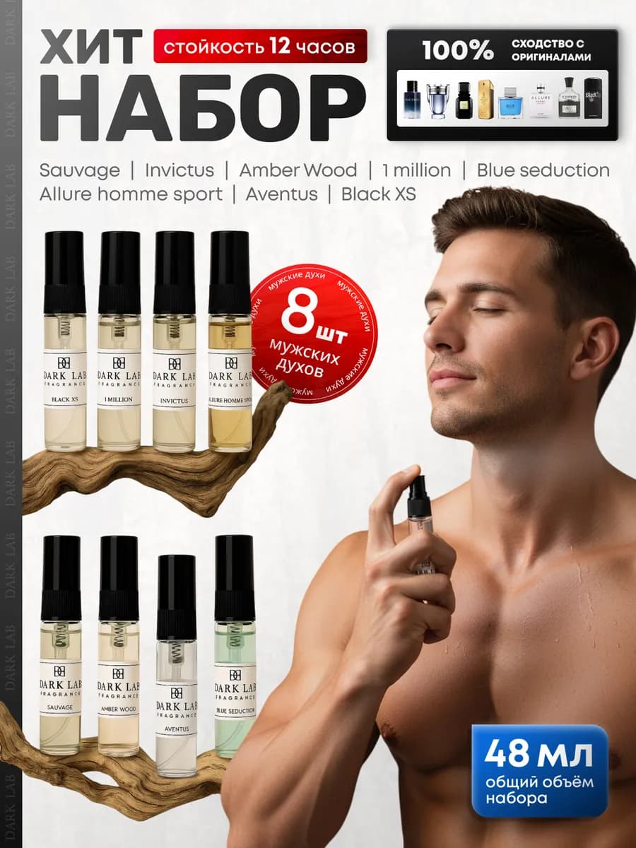 Духи мужские набор пробников масляные стойкие