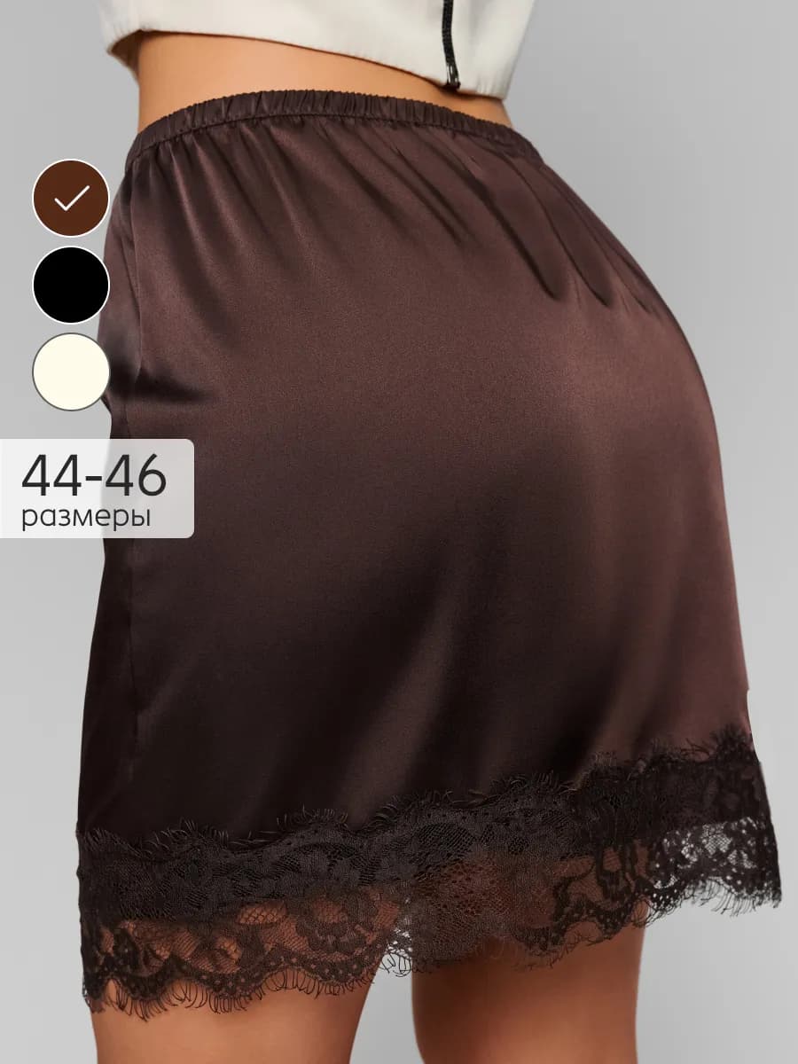 Юбка мини с кружевом