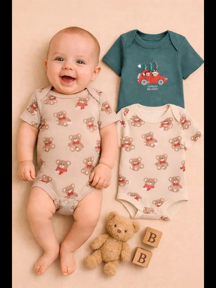 Боди для новорожденных набор 2 шт. новогоднее