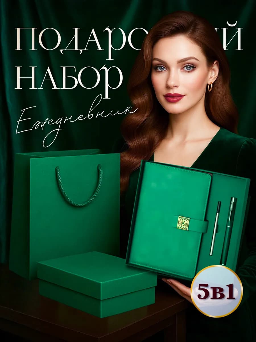 Подарочный набор ежедневник А5 на Восьмое Марта