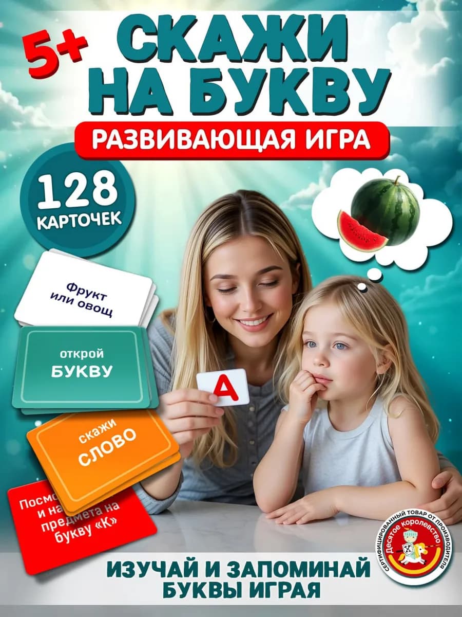 Игра настольная для детей развивающая Скажи на букву