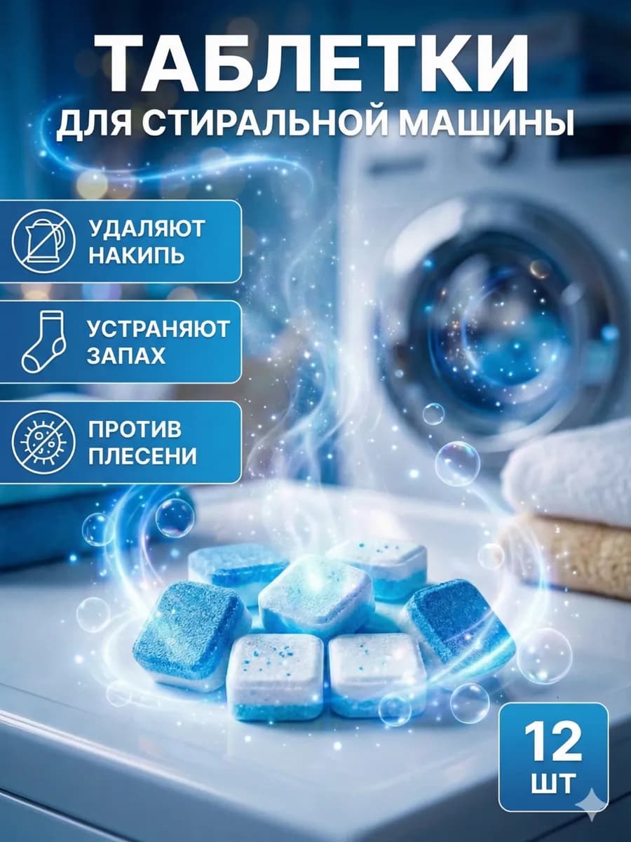 Таблетки для стиральной машины для очистки