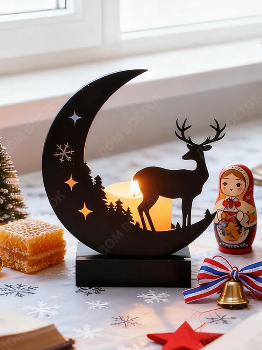 подсвечники для свечей металлические на новый год