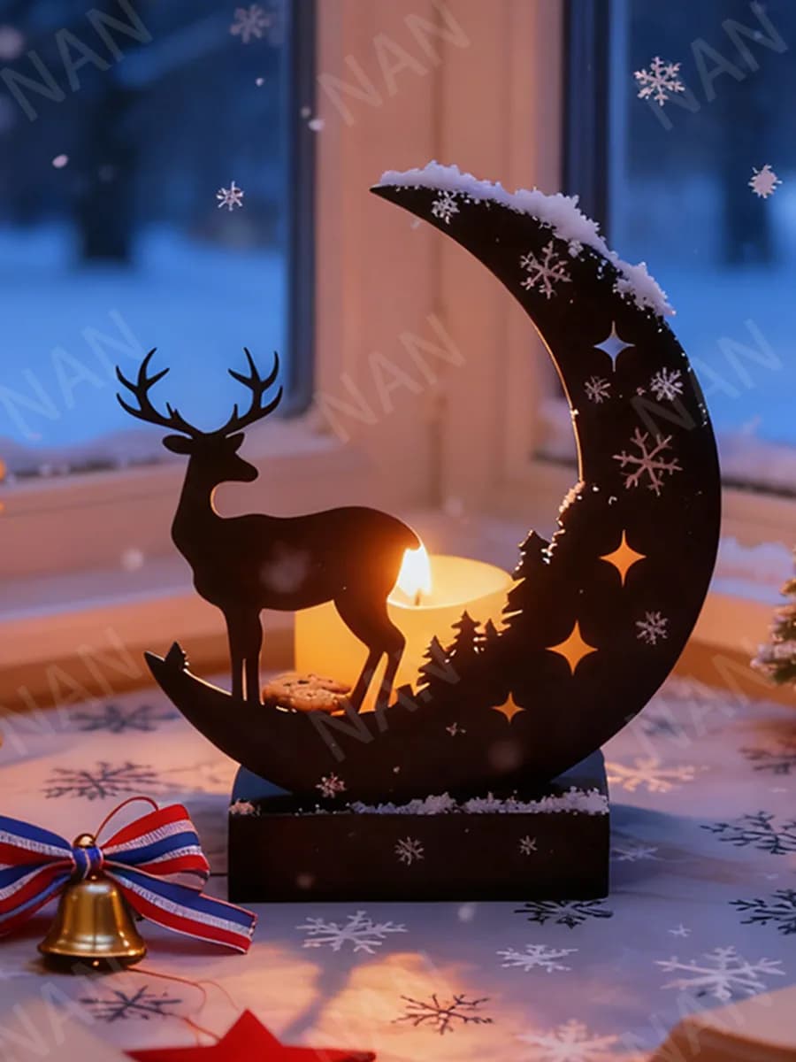 подсвечники для свечей металлические на новый год