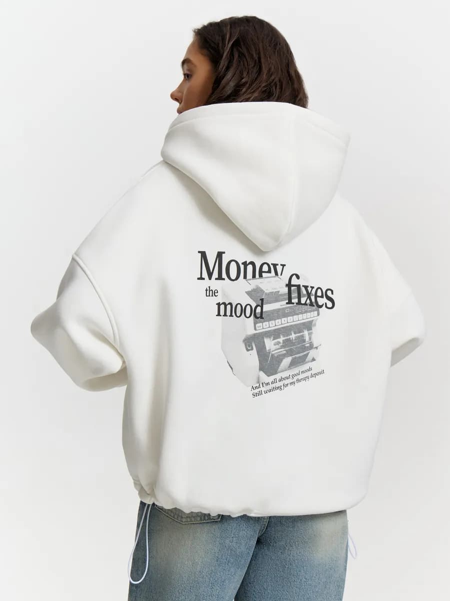Худи оверсайз с надписью
