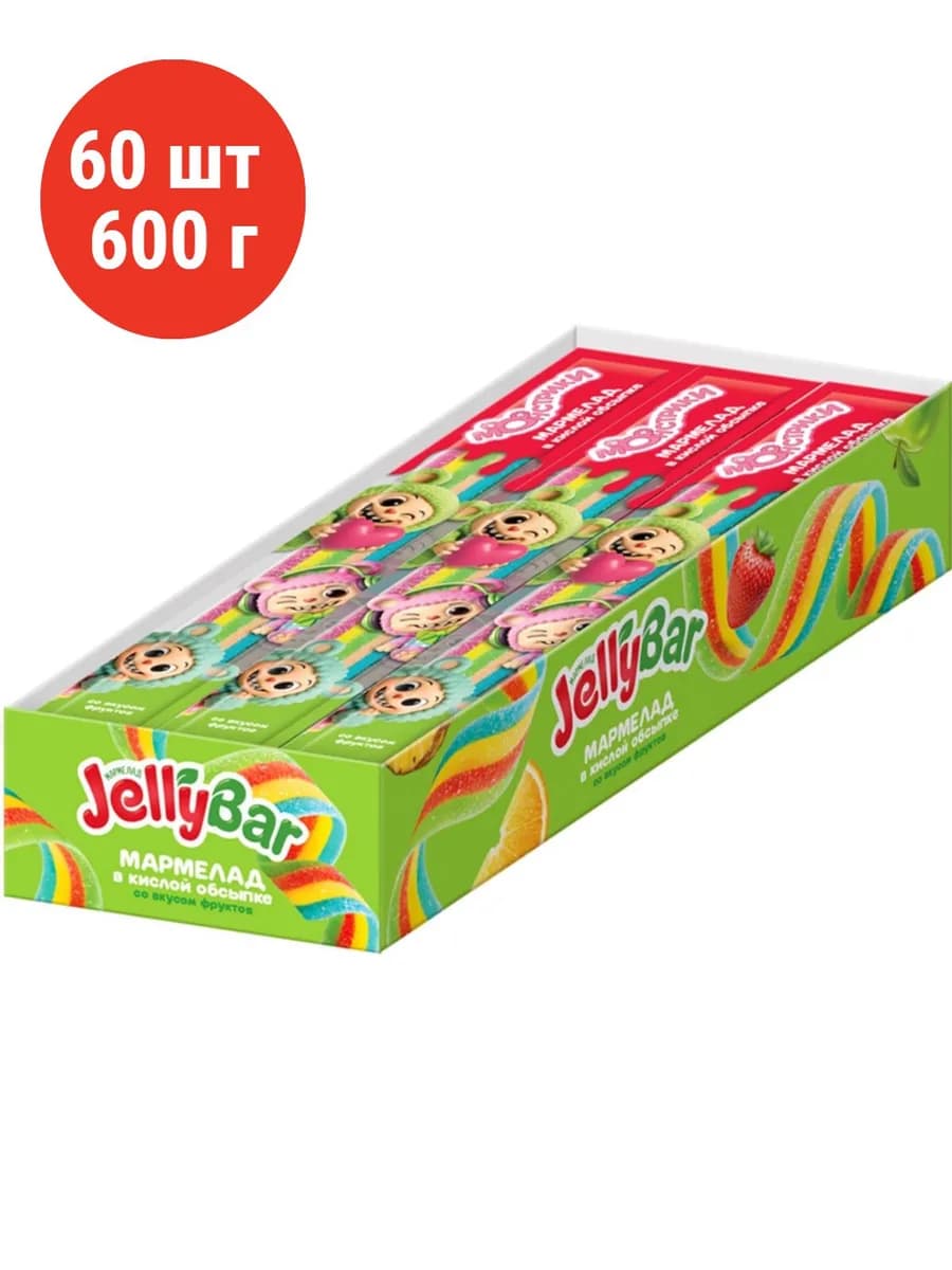 Мармелад в форме ленты Монстрики, 60 шт по 10 г