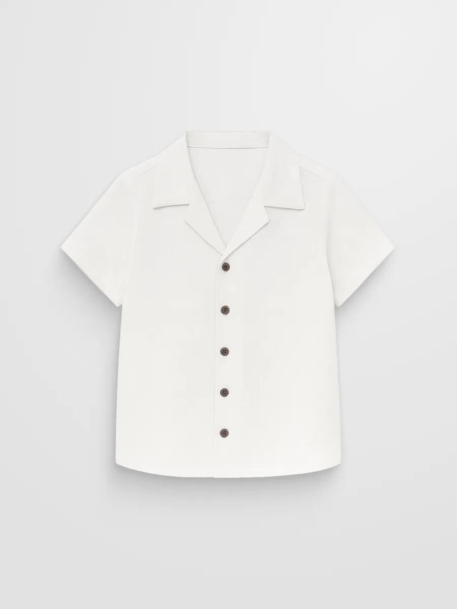 Рубашка детская с коротким рукавом на пуговицах