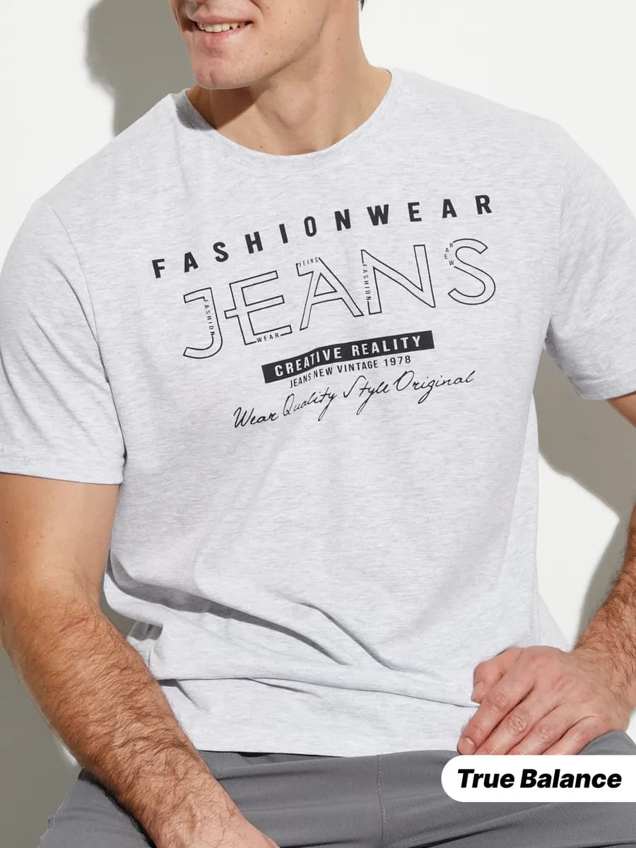 Футболка с принтом однотонная - фото 1