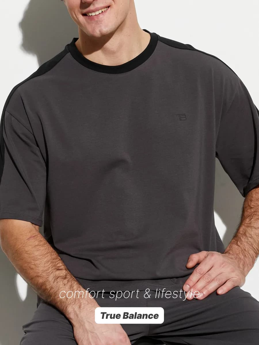 Футболка мужская хлопковая легкая дышащая оверсайз - фото 1