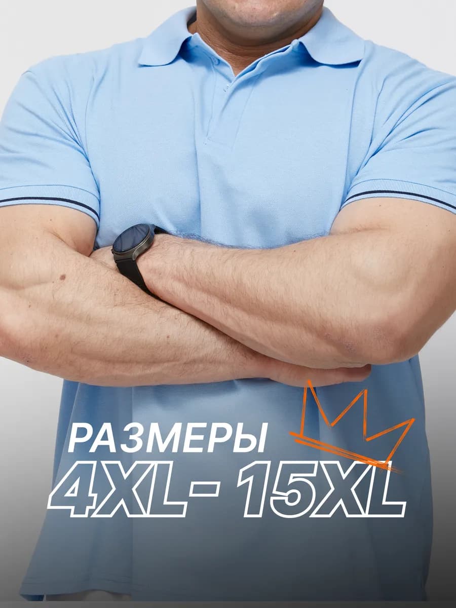 Футболка поло больших размеров
