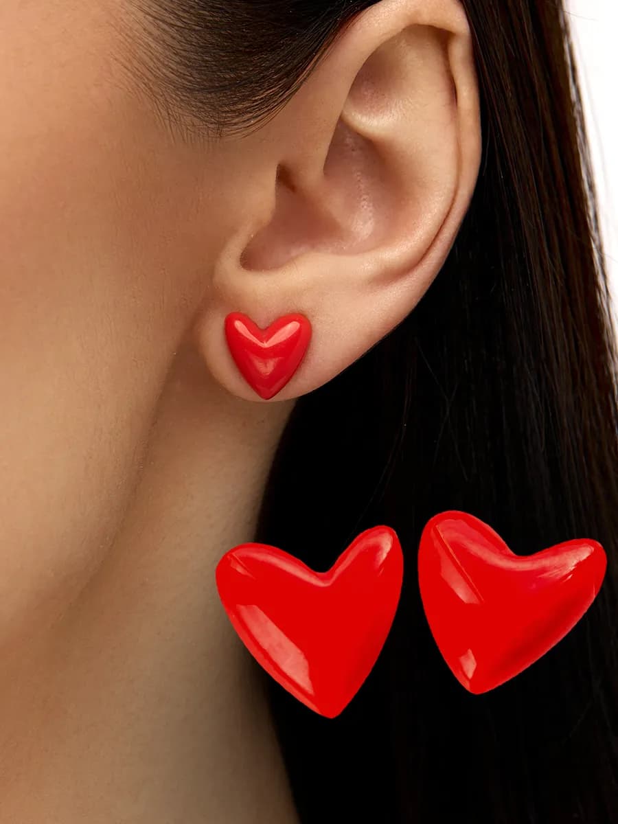 Серьги сердечки