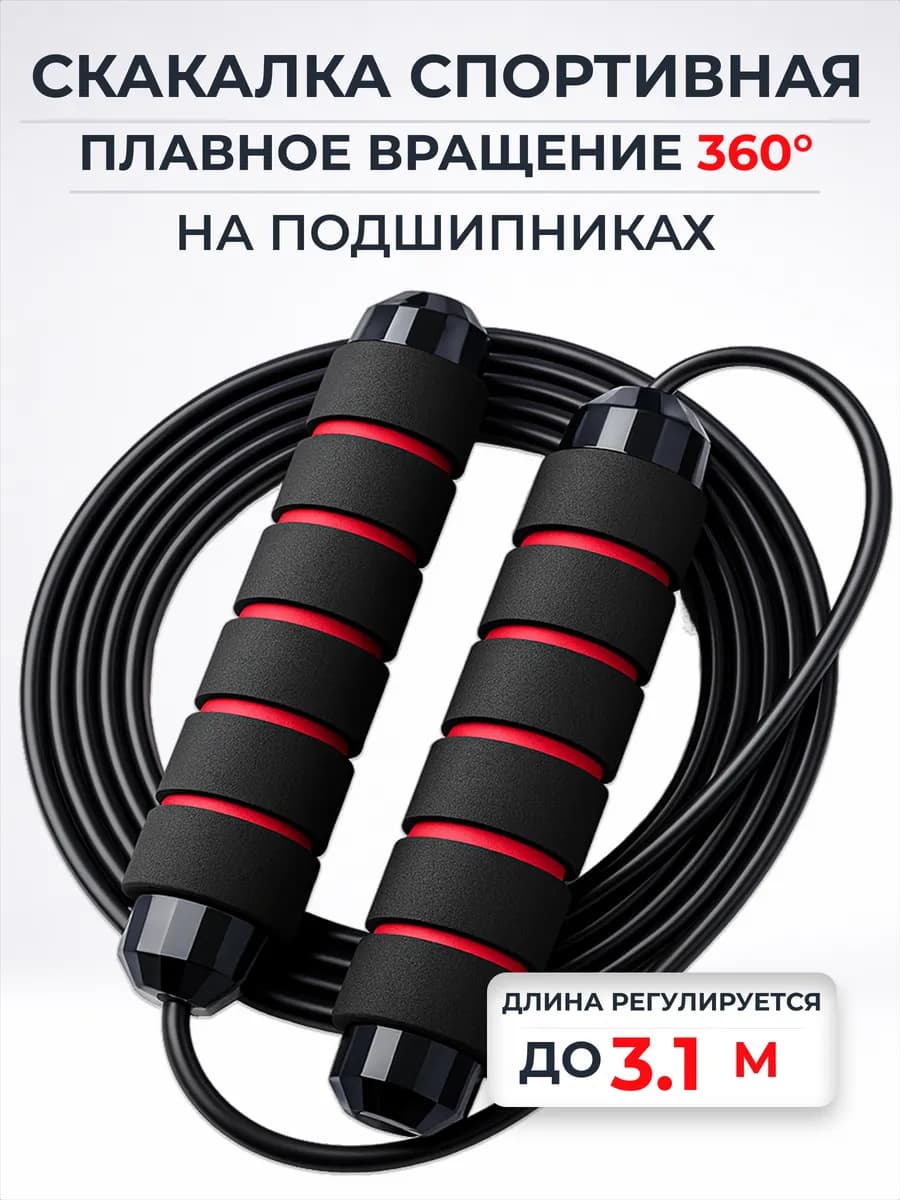 Скакалка спортивная скоростная. Прыгалки для спорта, фитнеса