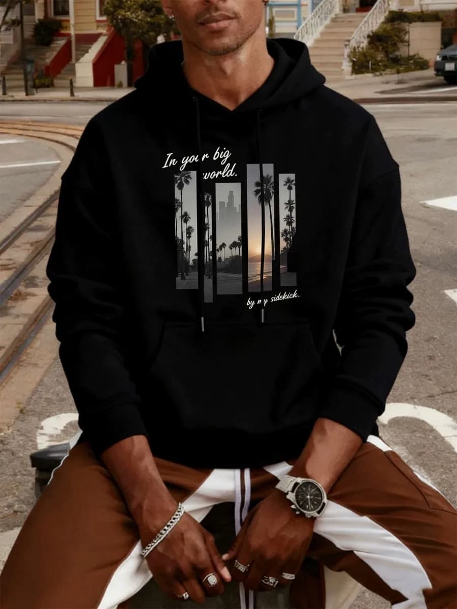 Мужская толстовка с капюшоном Palm Tree City Graphic от NY S