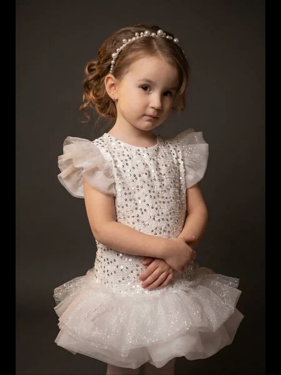 Платье снежинка для девочки нарядное