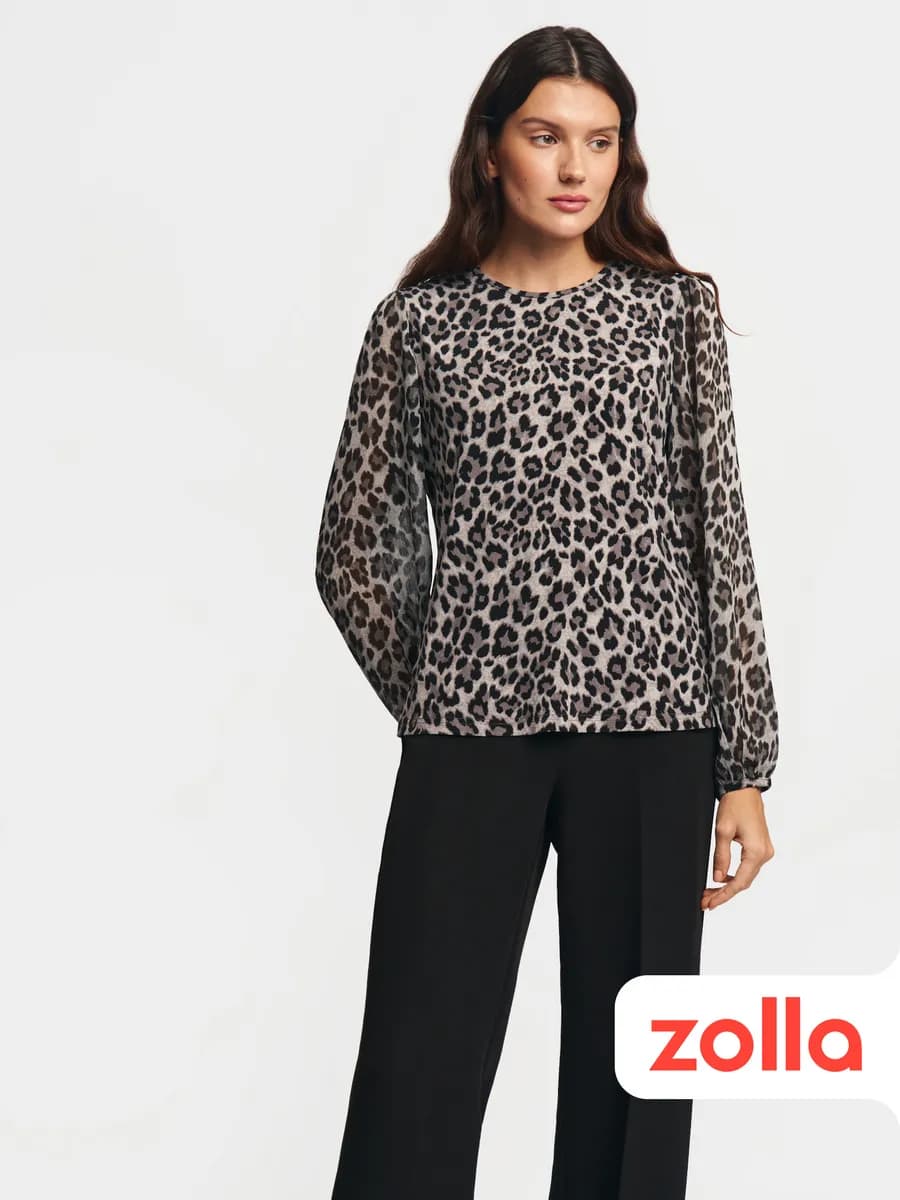 Женская леопардовая блузка