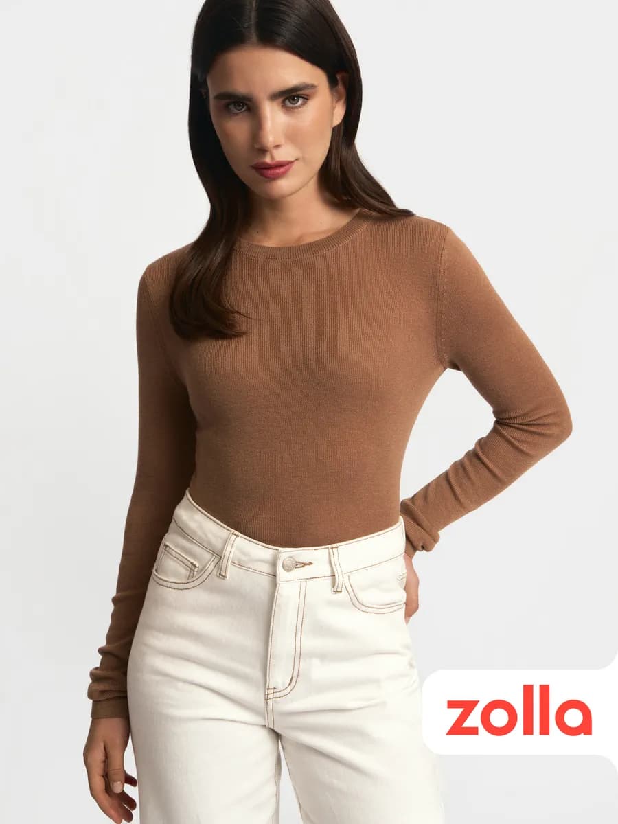 Женский вязаный лонгслив