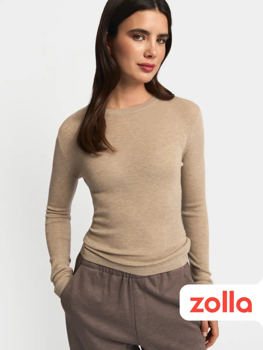 Женский вязаный лонгслив