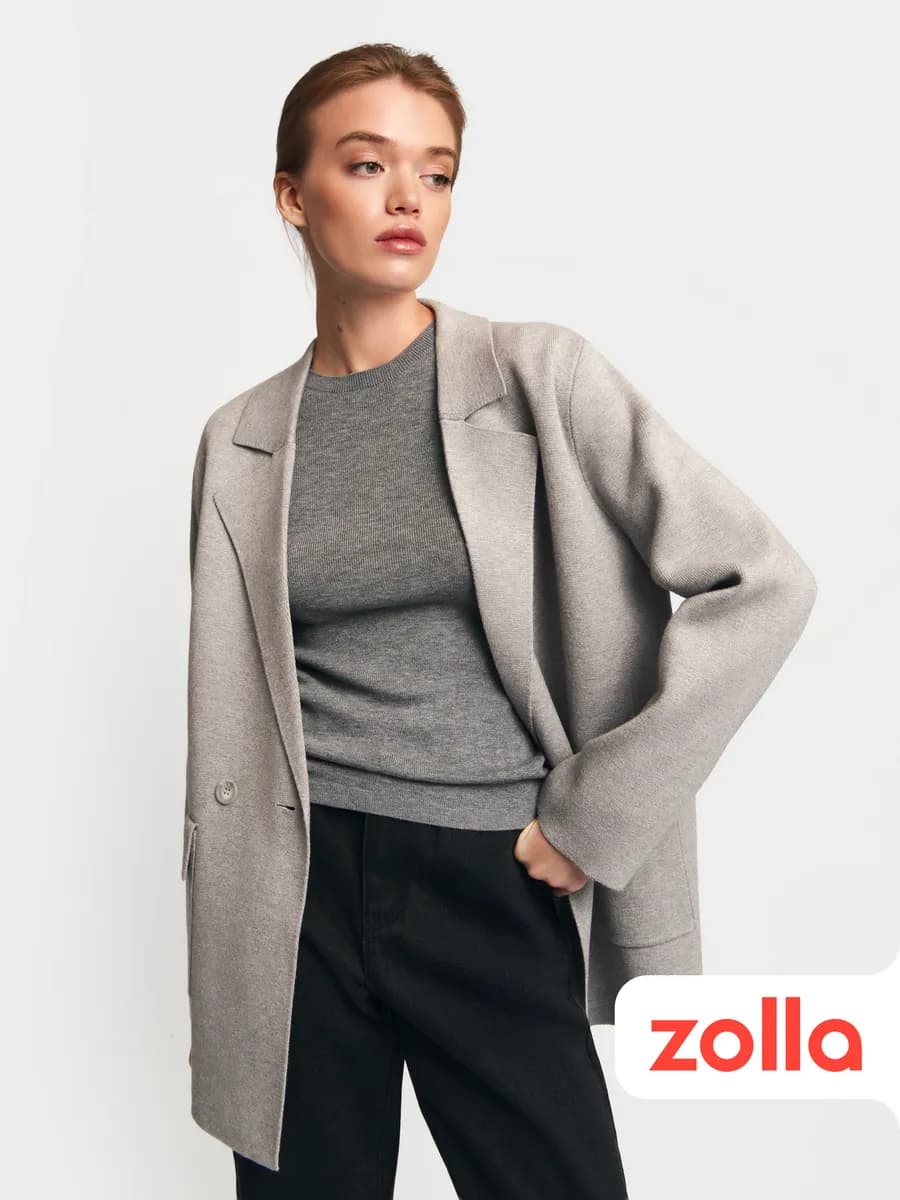 Трикотажный кардиган-жакет