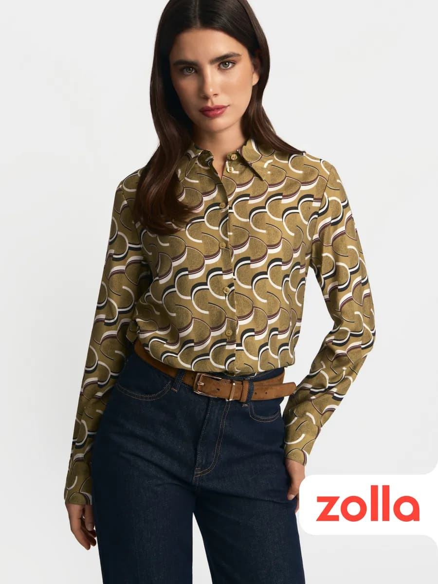 Женская рубашка с принтом