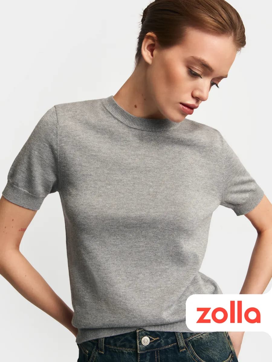 Женский джемпер с коротким рукавом