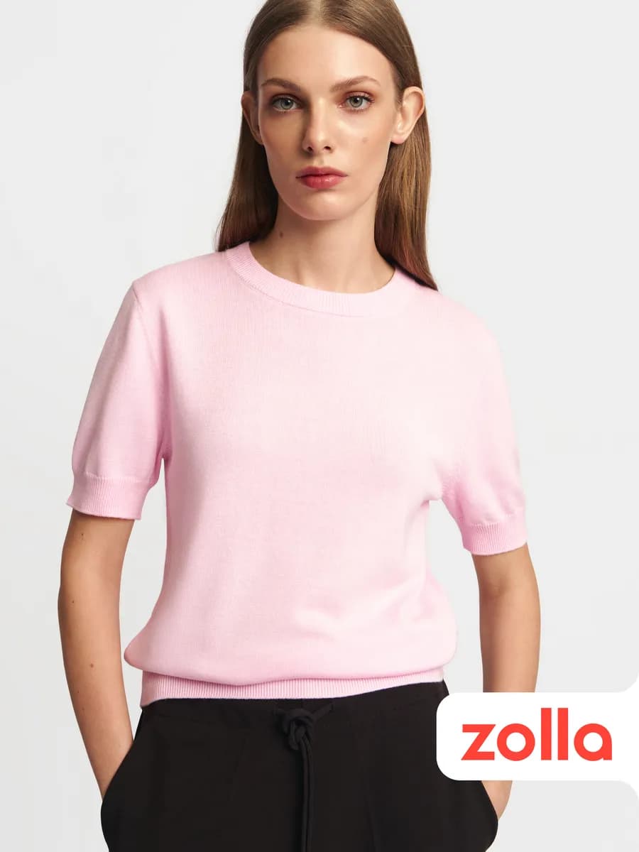 Женский джемпер с коротким рукавом