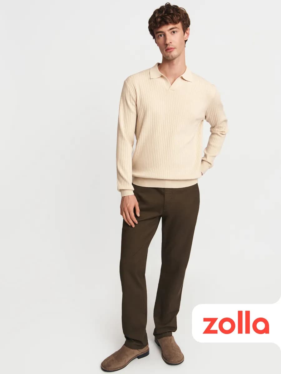 Мужские брюки прямого силуэта из хлопка