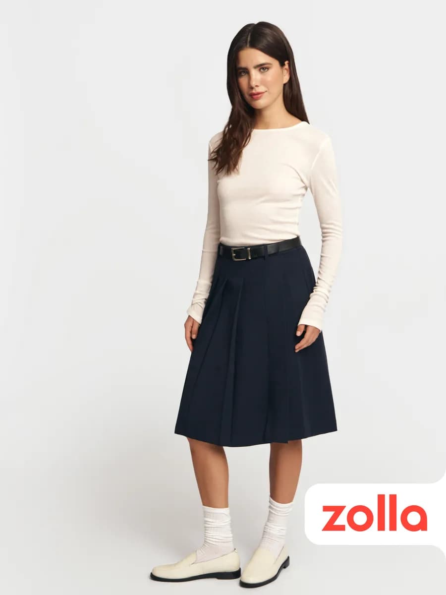 Женская юбка миди в складку