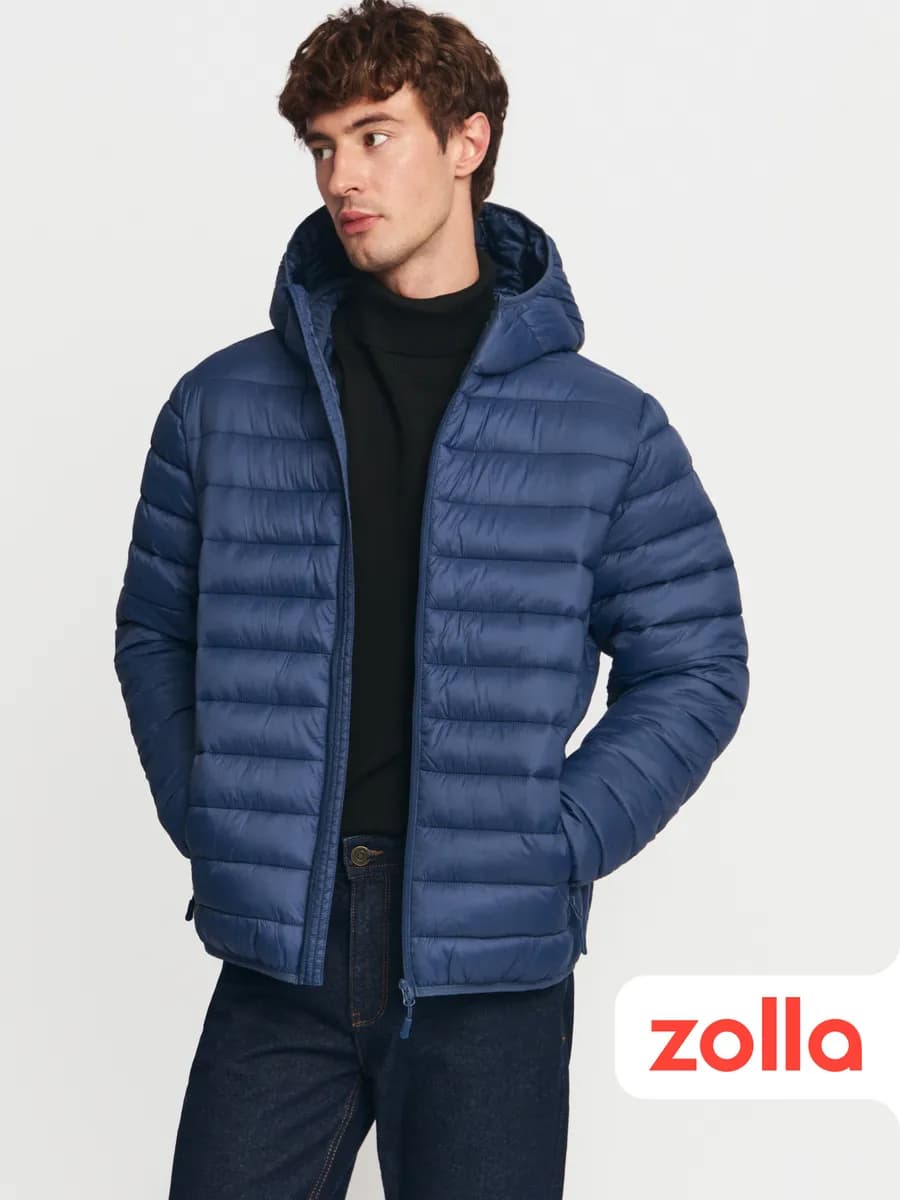 Утеплённая мужская куртка с капюшоном